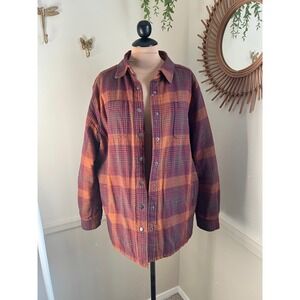 Duluth Quilt Lined Insulated Plaid Flannel Shacket Jacket